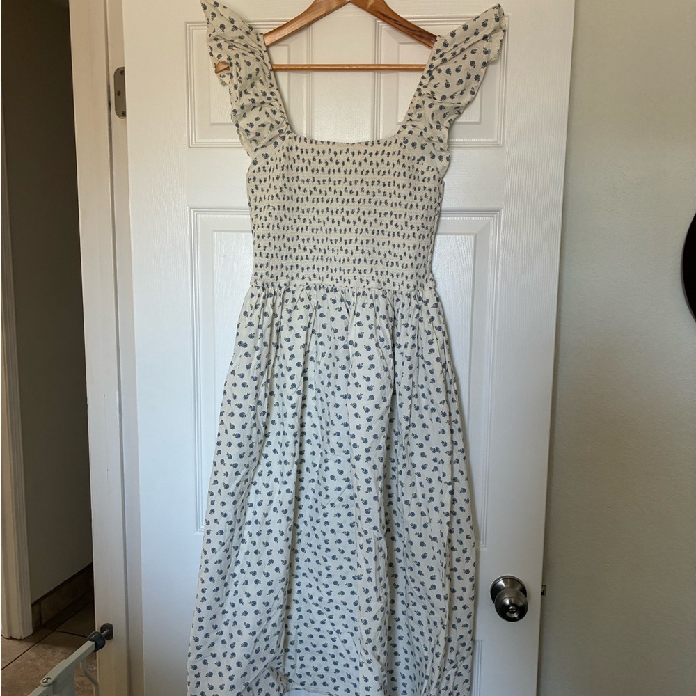 Neuflora Big Sur dress in blue floral size large